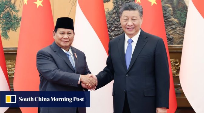 China bersedia bekerja sama dengan Indonesia untuk ‘menjalankan perlombaan estafet bersejarah dengan baik’, kata Xi kepada Prabowo